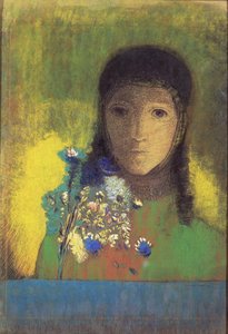 Femme avec des fleurs sauvages, 1895-1900